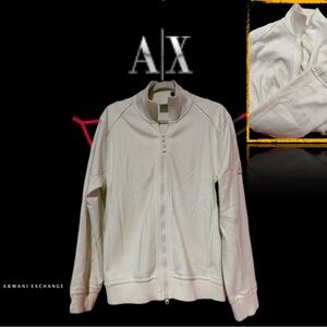 Armani Exchange Cream Bomber Jacket